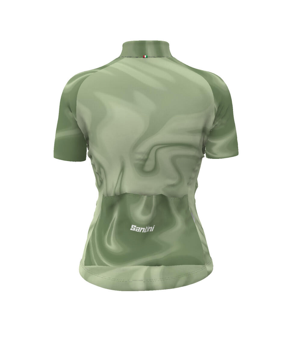 Velia - Maillot Manches Courtes Femme - vert - Velò 2/4