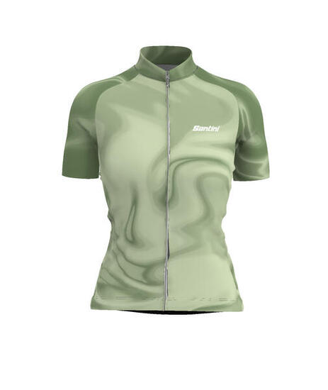 Velia - Dames Shirt Met Korte Mouwen - Groen - Wielersport