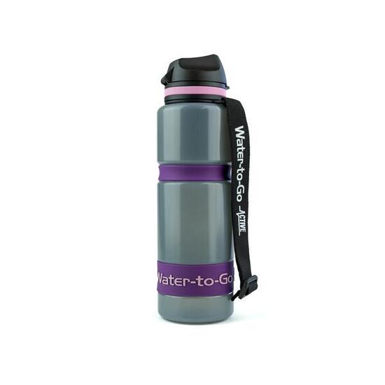 Trinkflasche 0.75 Liter mit Filter - Water-to-Go Active 75 blau
