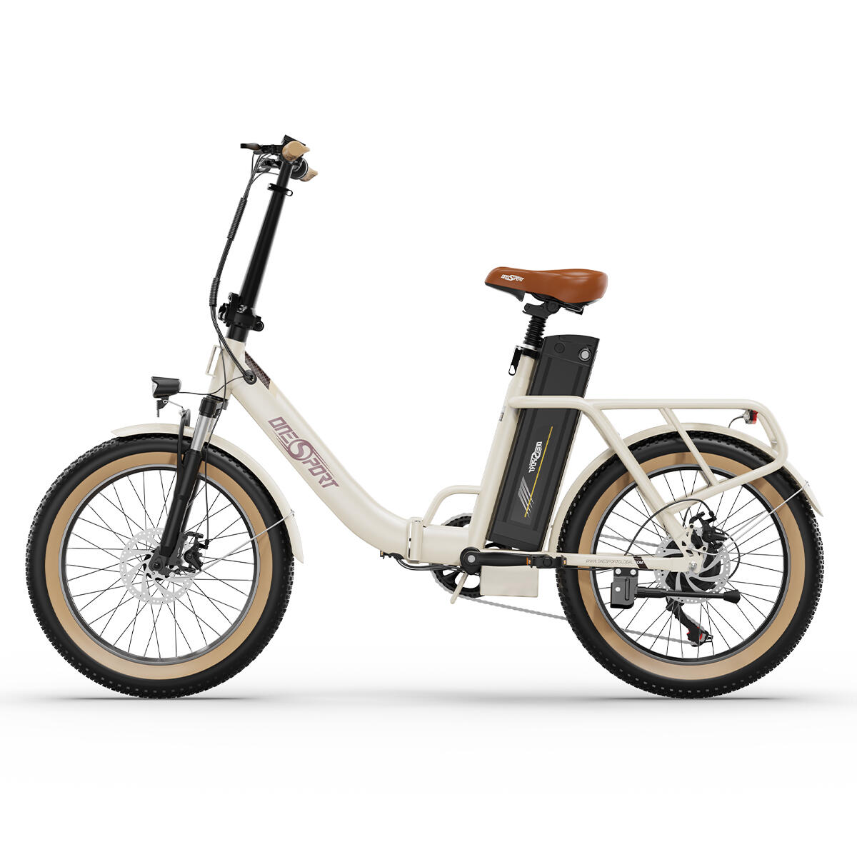 Bicicleta eléctrica plegable urbana ONESPORT OT16-2 48V 17Ah neumáticos 20" 7/15