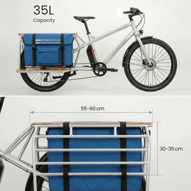 GADISTA WARI Borsa Bici Cargo Longtail 35L Blu 5/7