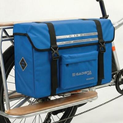 Gadista wari fietstas cargo longtail 35l blauw