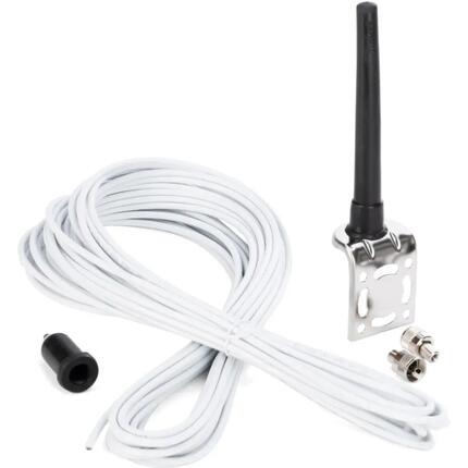 Antenne VHF voilier caoutchouc noir avec câble et équerre