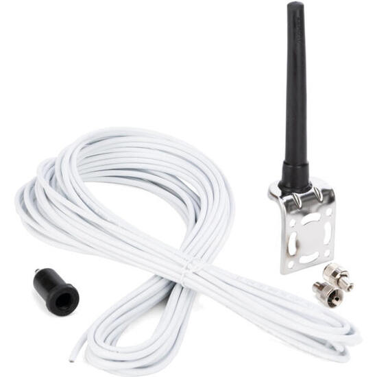 Antenne VHF voilier caoutchouc noir avec câble et équerre