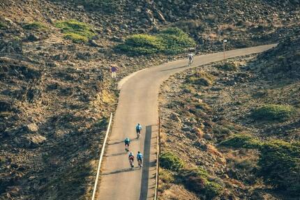 Stage cycliste sur la Costa Brava à Rosas