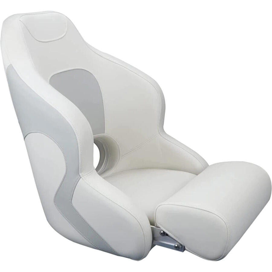 Siège pilote bolster blanc et gris 2/2