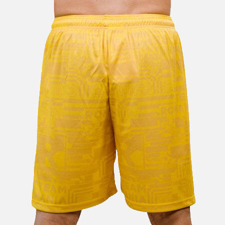 Short antrenament Poly Peak TeamRomania20 galben