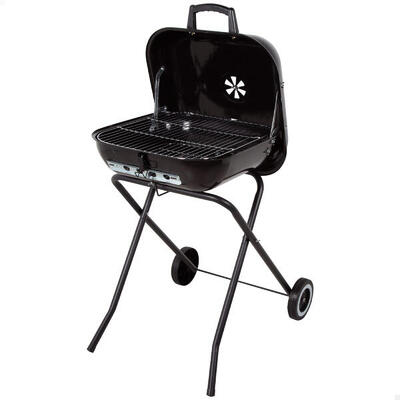 Aktive Barbecue portatile a carbone con coperchio e ruote
