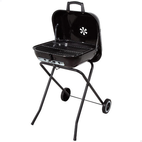 Aktive Barbecue portatile a carbone con coperchio e ruote