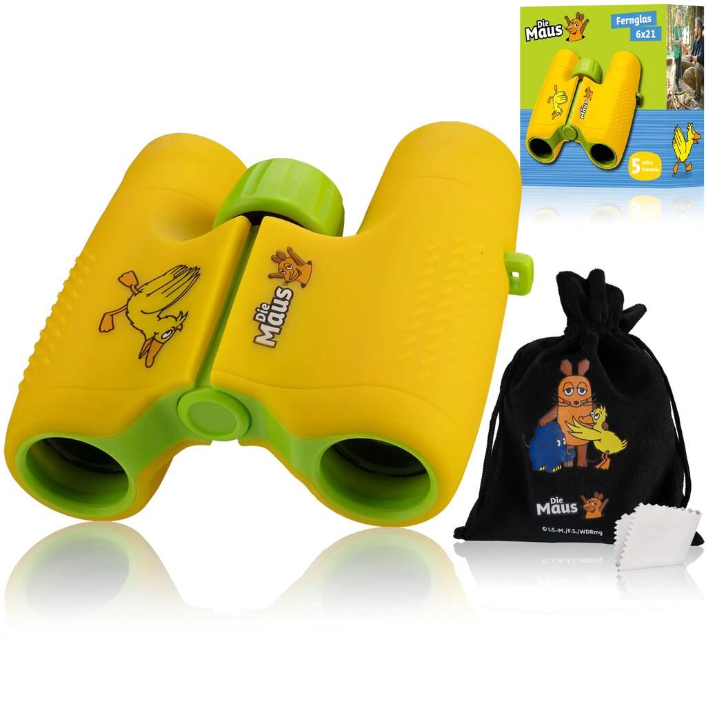 DieMaus Children's Binoculars with Pouch