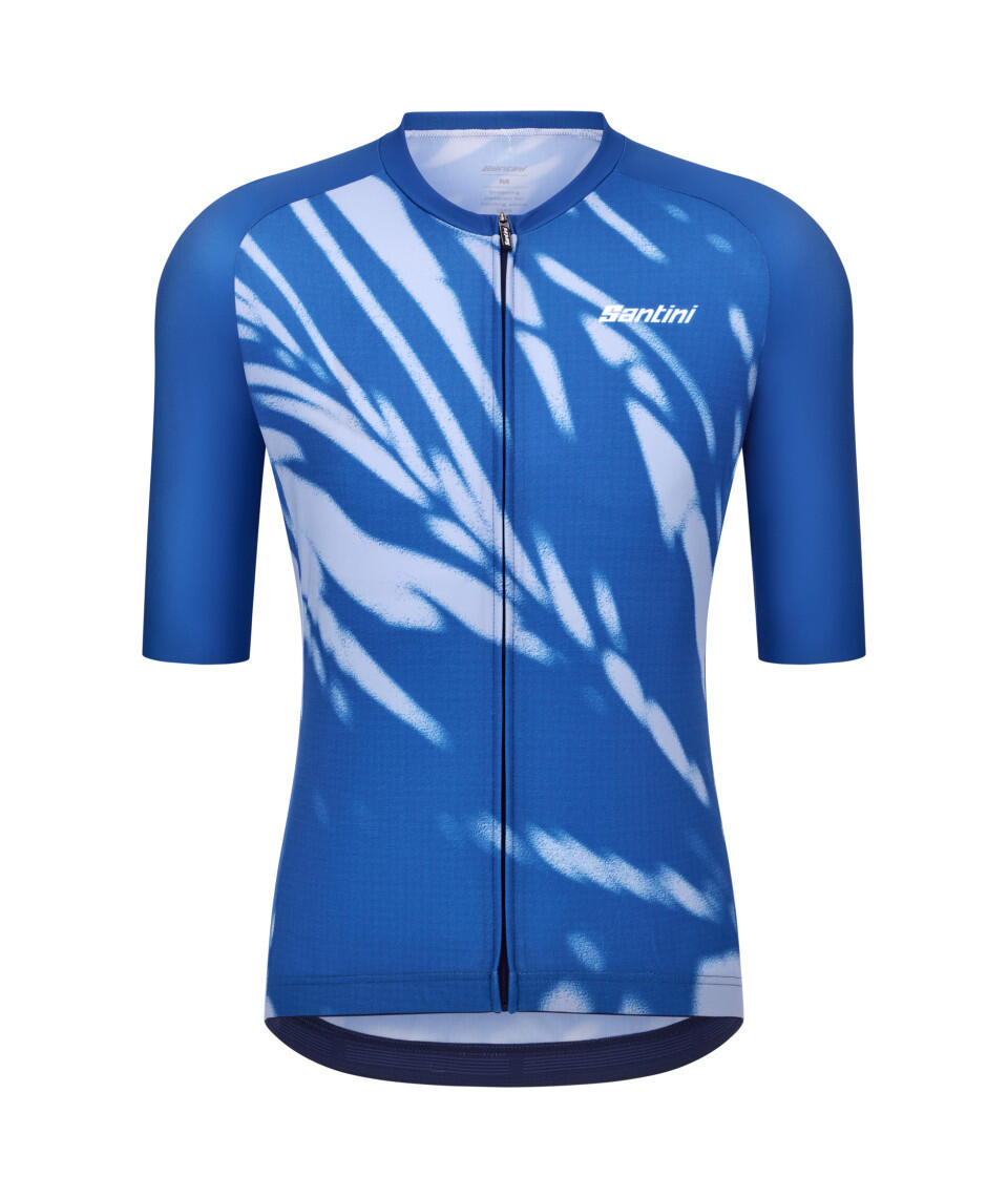 Leaf – Maillot Manches Courtes Homme bleu Velò 1/4