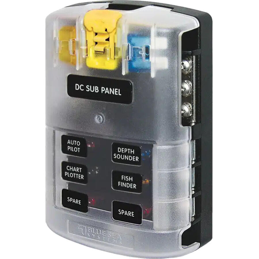 Boite à fusibles 6 circuits avec bus de masse 2/3