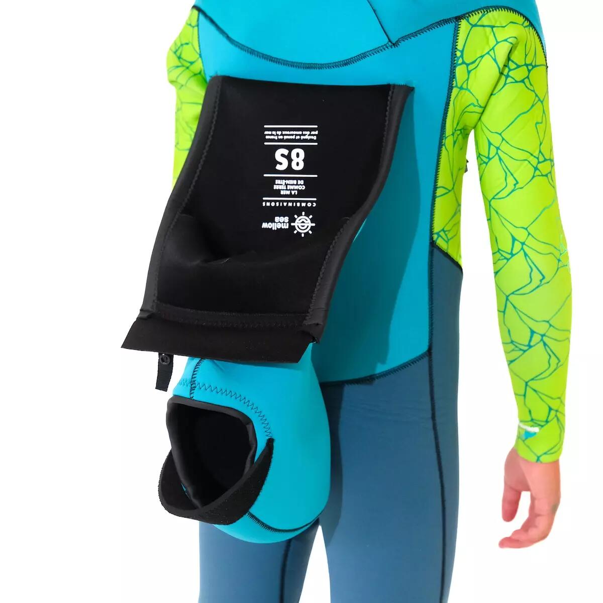 Gogokids Neopreenpak voor kinderen, lang, 2,5 mm neopreen, UV-badpak, ritssluiting op de rug, thermo-neopreenpak voor meisjes en jongens, om te zwemmen, surfen, duiken
