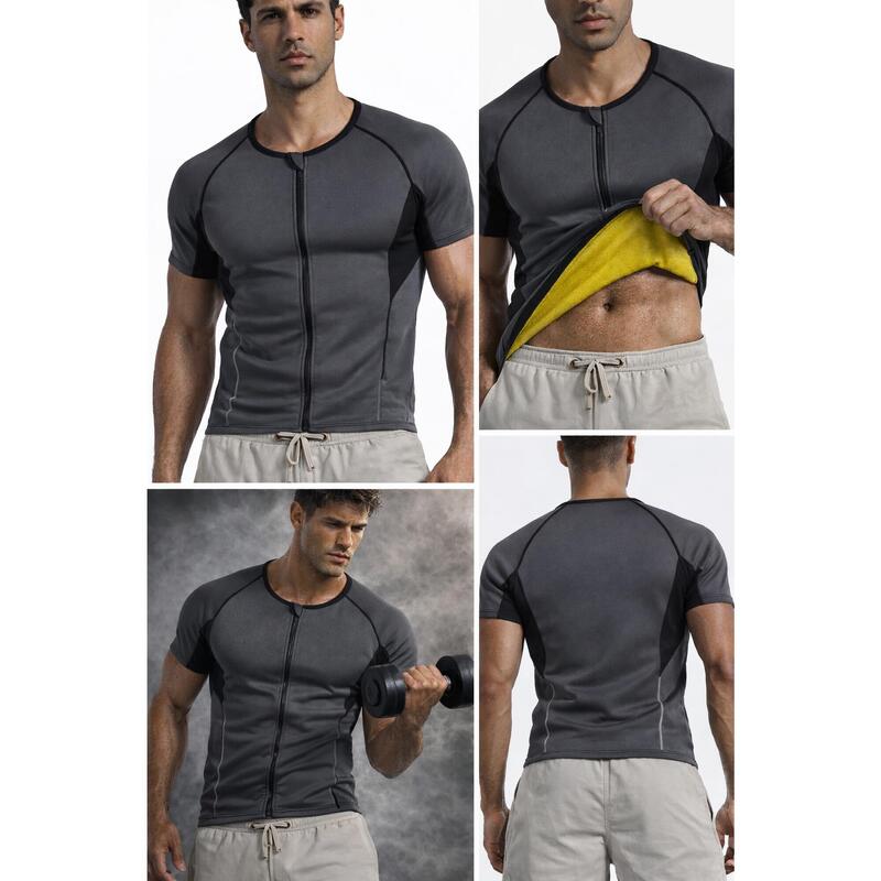 Tricou Neopren pentru slabit barbati Gri