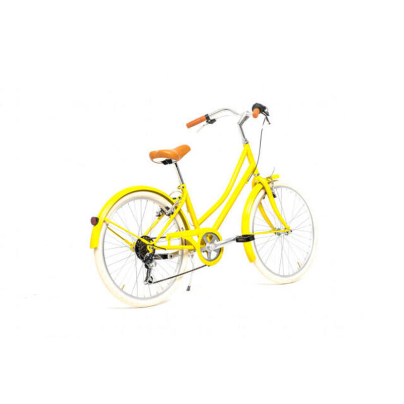 Bicicletta da città retrò Capri Carolina 24" Lime giallo 6V