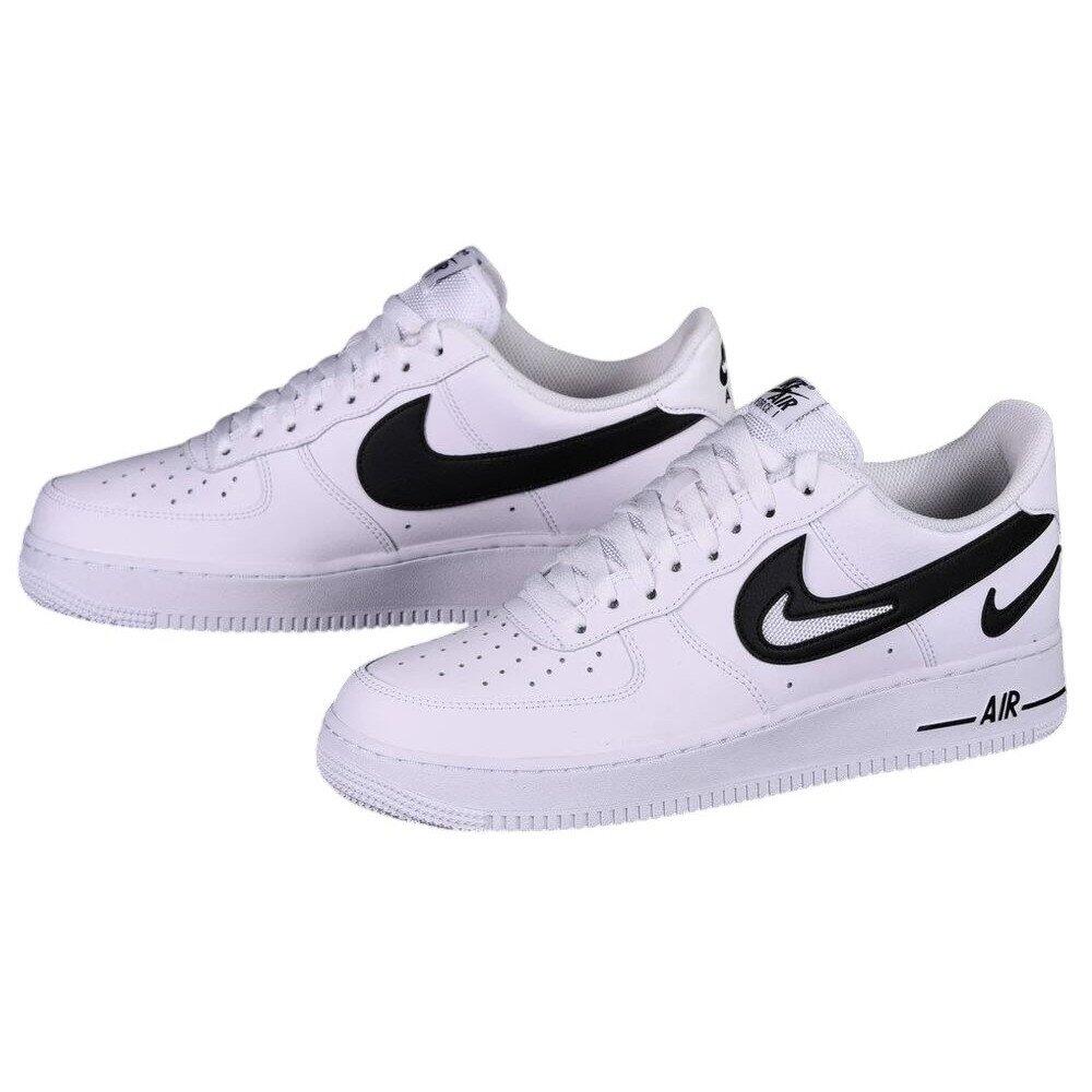 Buty do chodzenia unisex Air Force 1 Low '07 FM Cut Out Swoosh White Black 5/5