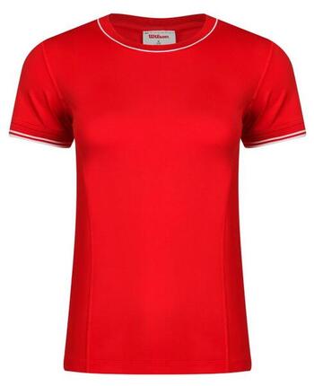 TEAM NAHTLOSES T-SHIRT ROT DAMEN