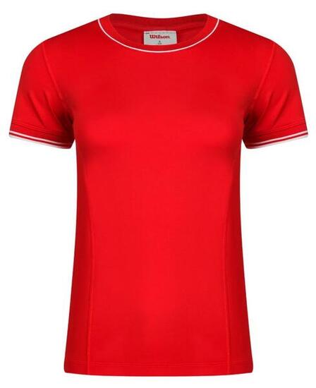 TEAM NAHTLOSES T-SHIRT ROT DAMEN