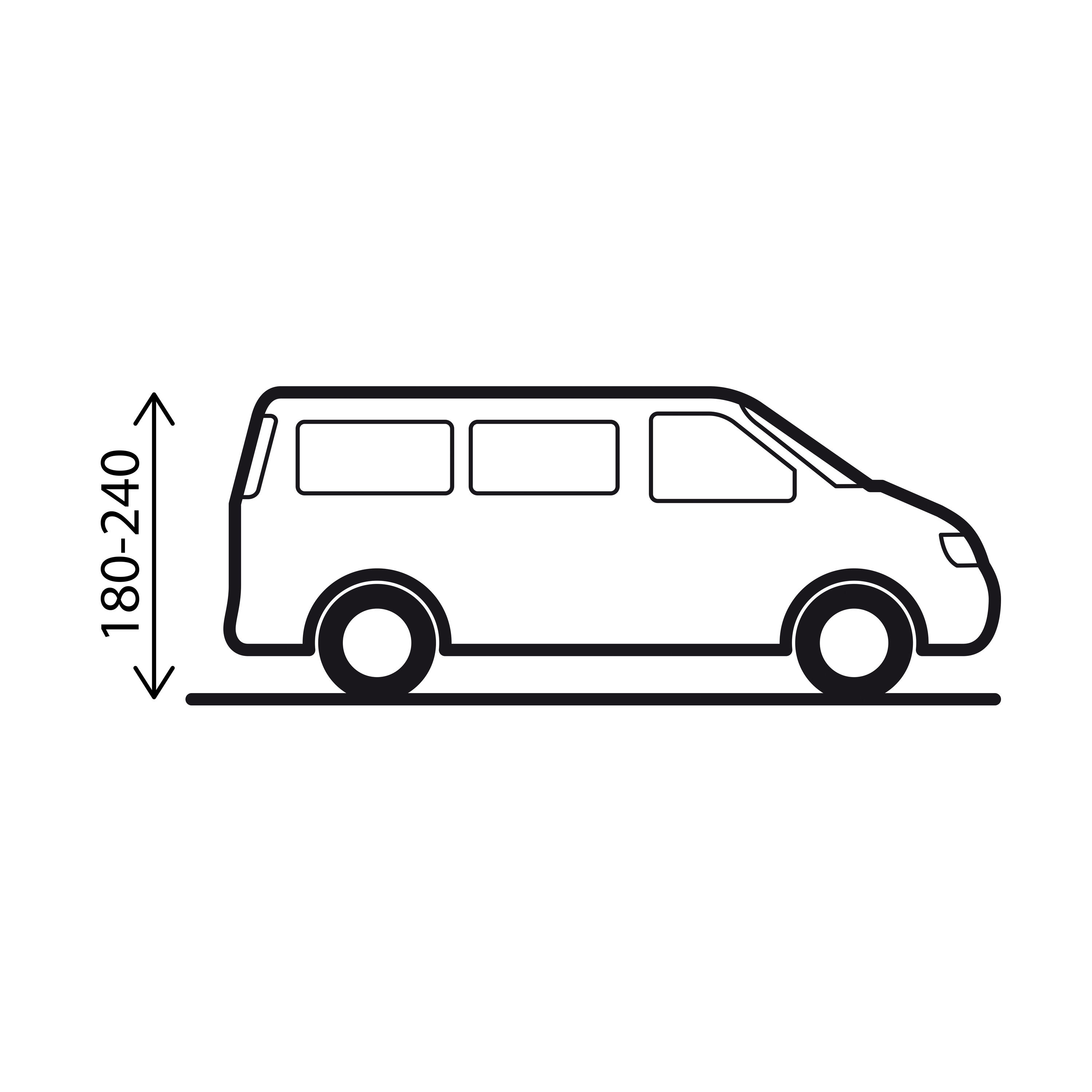 Trouper 2.0 Air Tente Gonflable Van VW Bus Auvent Camping 180-220 7/7