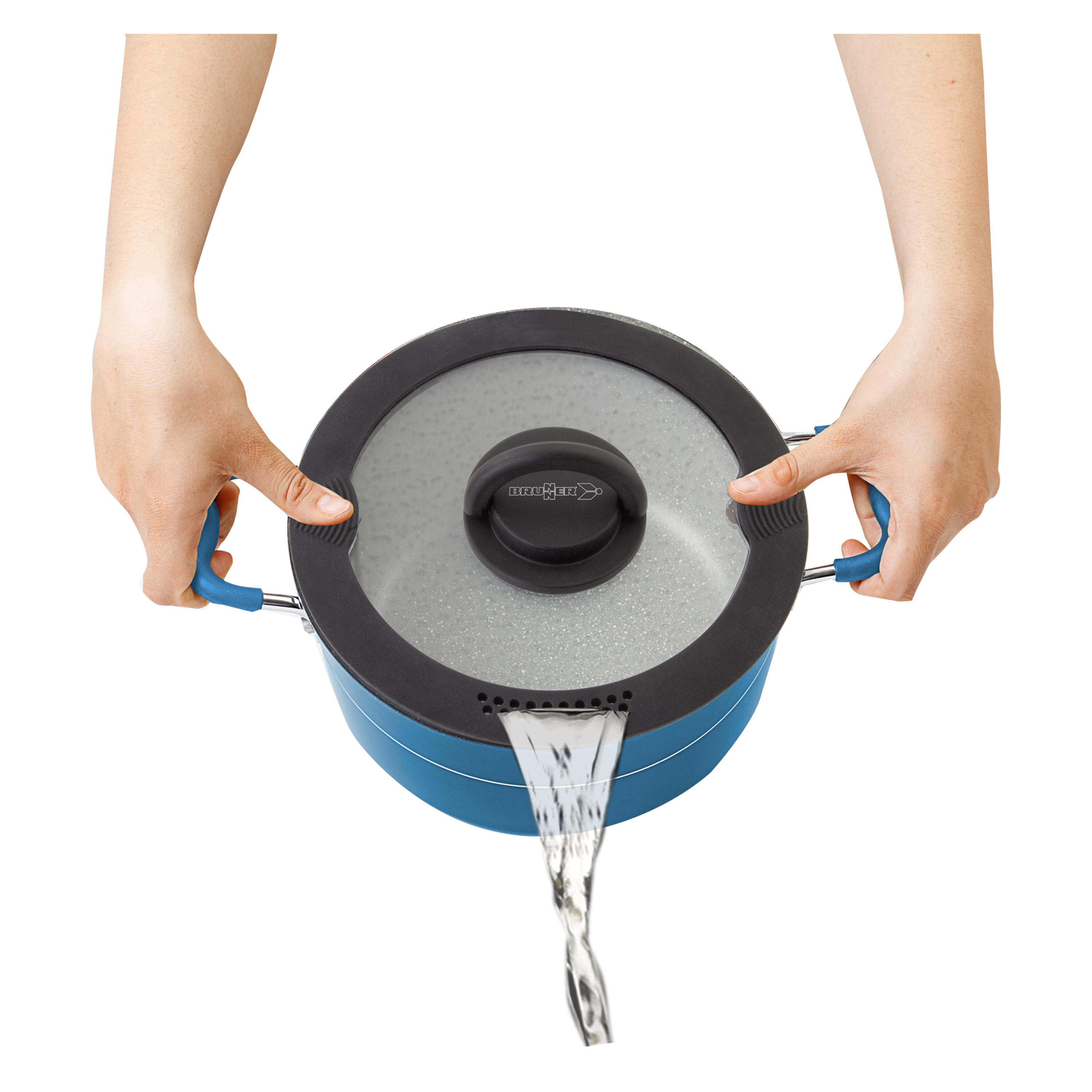 Brunner Set pentole Carezza NG 7+1 Ø 22 cm, 8 pezzi, rivestimento ceramico 5/7