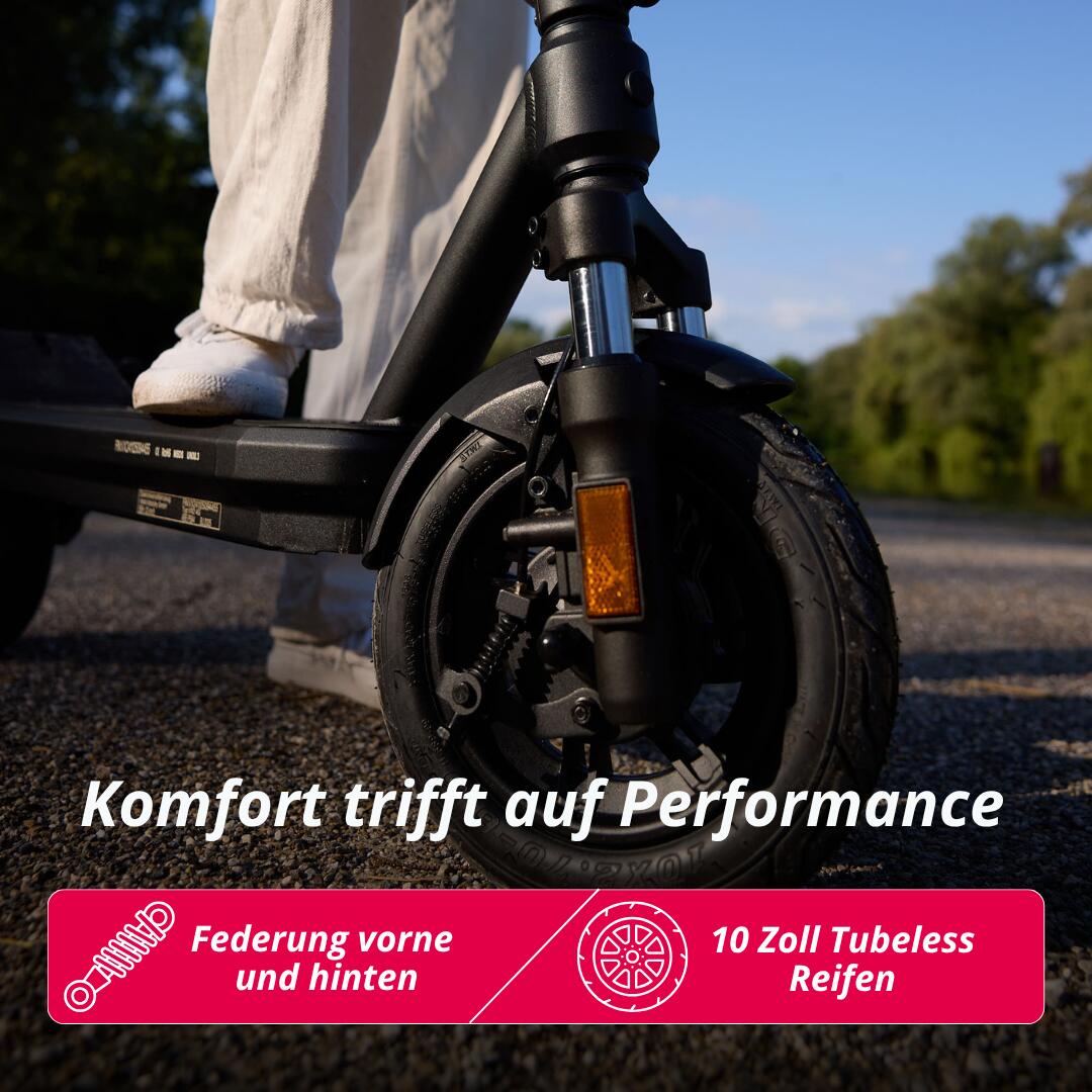 VMAX VX2 Gear E-Scooter – 50 km Reichweite, Straßenzulassung, vollgefedert, 4/7