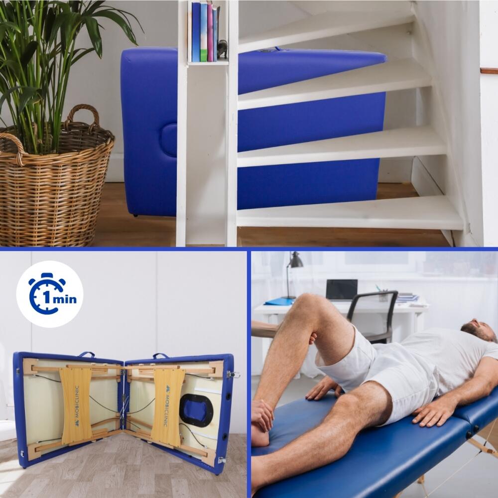 Table de Massage Pliante Portable Bois réglable Système de Verrouillage 5/8