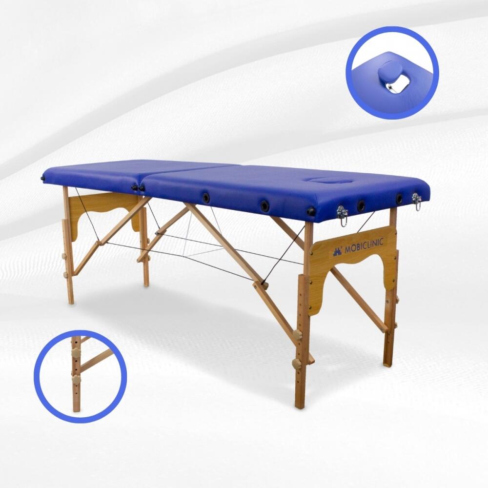 Table de Massage Pliante Portable Bois réglable Système de Verrouillage 7/8