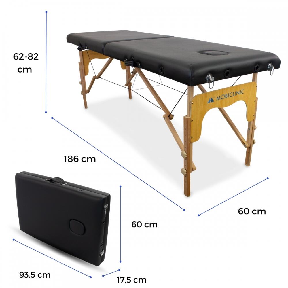 Table de massage pliante Portable Bois réglable Massagetafel 2/8