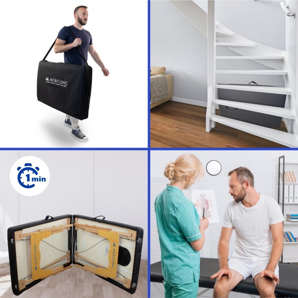 Table de massage pliante Portable Bois réglable Massagetafel 5/8