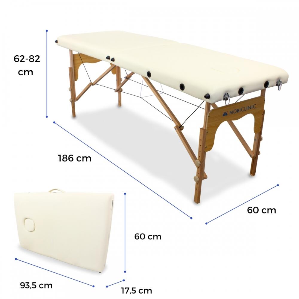 Table de Massage Pliante Portable Bois avec réglable Système de Verrouillage 2/8
