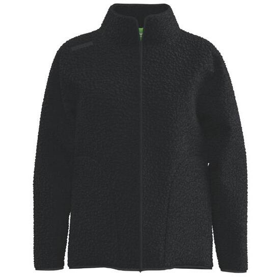 565 Overshirt en teddy fleece zippé noir
