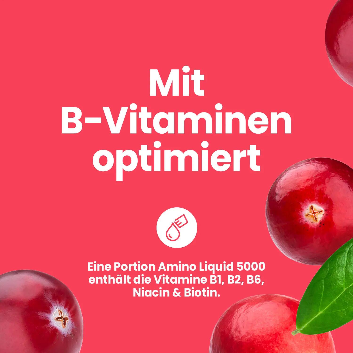 Amino Liquid 5000 - Cranberry - 1000 ml Flasche 3/4