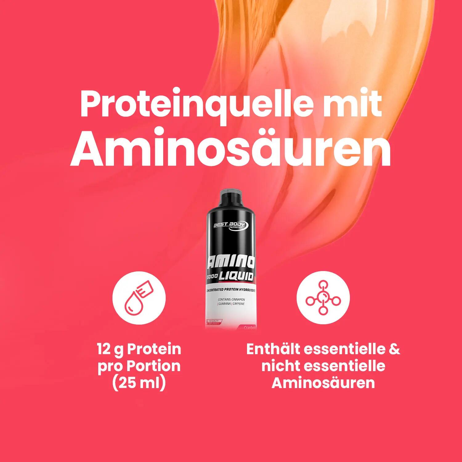 Amino Liquid 5000 - Cranberry - 1000 ml Flasche 2/4