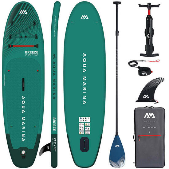 AQUA MARINA BREEZE SUP Board Stand Up Paddle aufblasbar CARBON Paddel