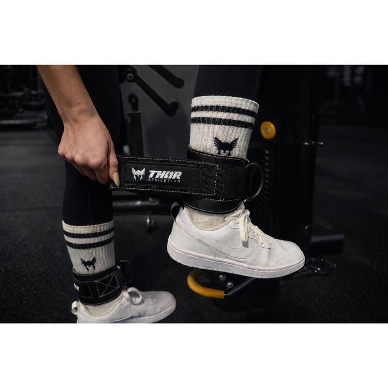 Thor Ankle Straps – Căptușite & Extra Late pentru Kickbacks & Side Raises – Negr