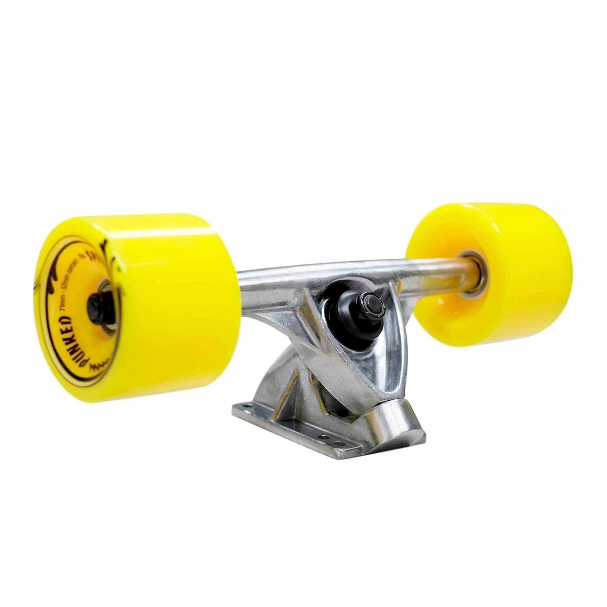 YOCAHER - Komplettes Kicktail-Longboard - Tiedye Rasta 3/3