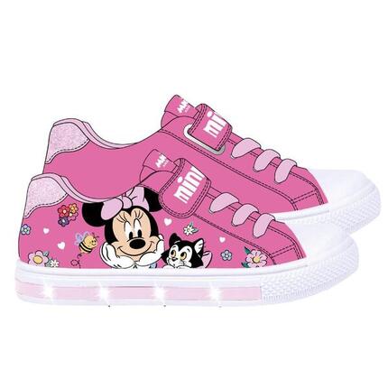 Zapatillas infantiles Minnie Mouse de lona con luces y suela PVC
