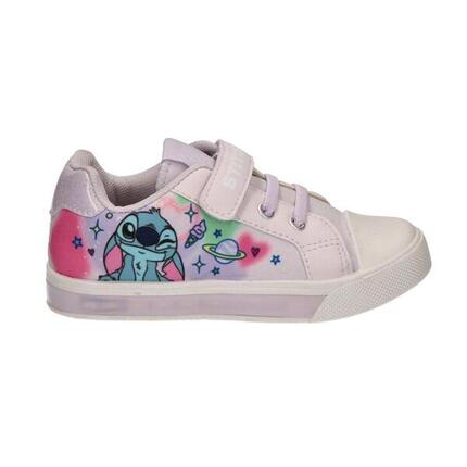 Zapatillas infantiles de loneta Stitch con luces y suela PVC
