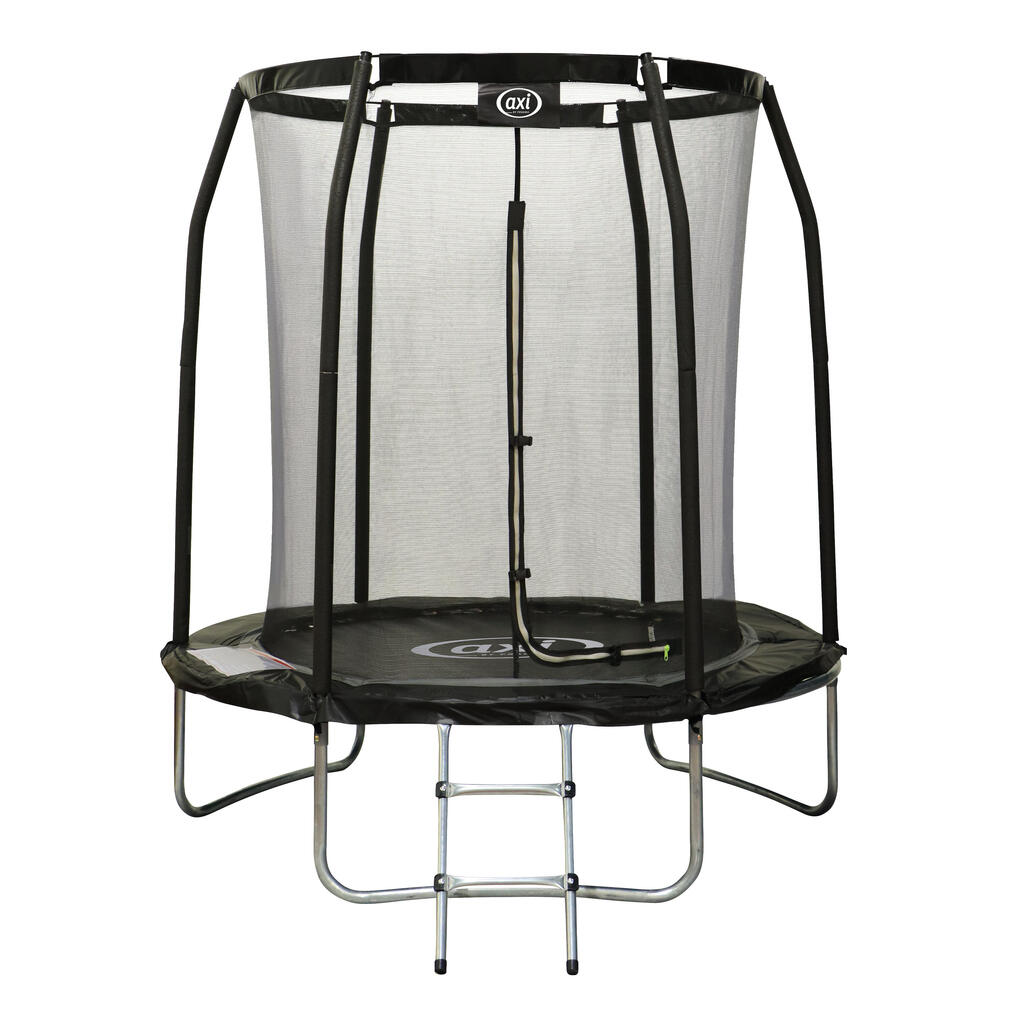Trampoline - AXI Houston - Ø 180 cm with ladder - Onground - Black