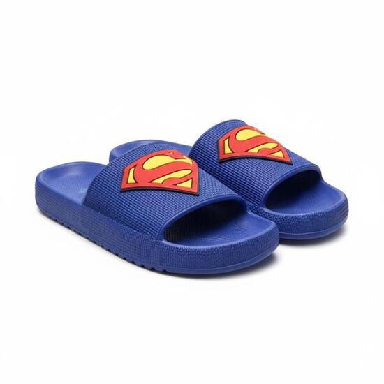 Kinder-Sandalen Superman EVA, breiter Riemen mit Relief-Logo