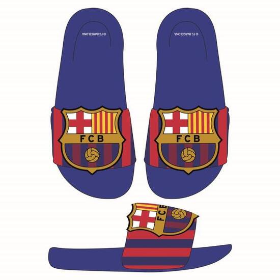 Chanclas de pala de PVC FC Barcelona para niños, con escudo oficial