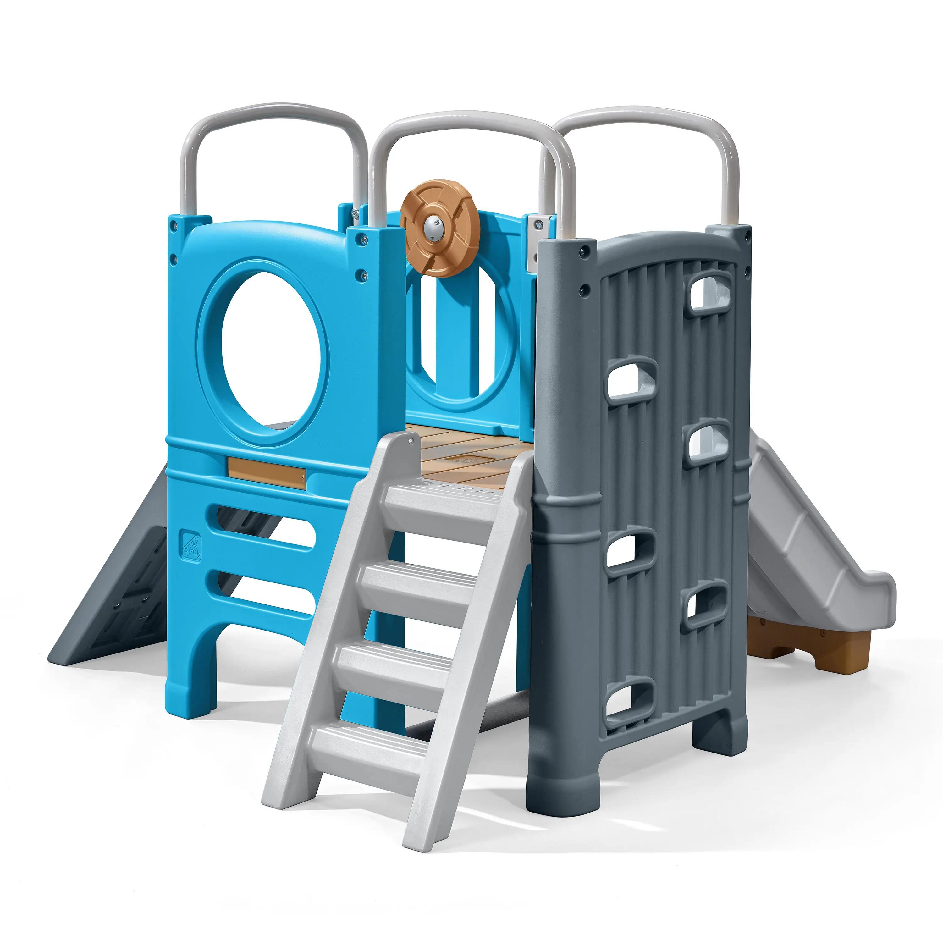 Parque Infantil con tobogán - Step2 Scout & Slide Climber - Azul/Gris 2/7