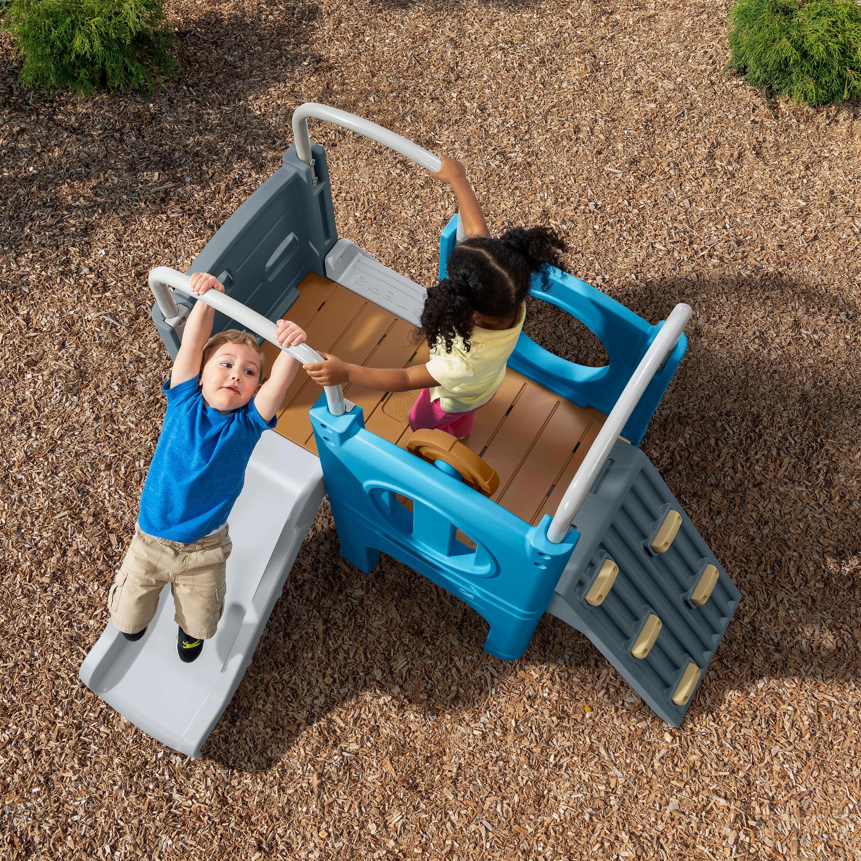 Parque Infantil con tobogán - Step2 Scout & Slide Climber - Azul/Gris 4/7