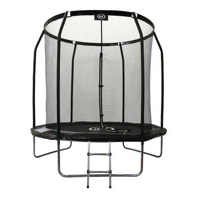 Trampoline ø 244 cm - onground - axi houston - ladder, net - zwart