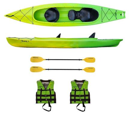 Kajak dwuosobowy do pływania Scorpio Kayak Family 2+1 HD zestaw rodzinny