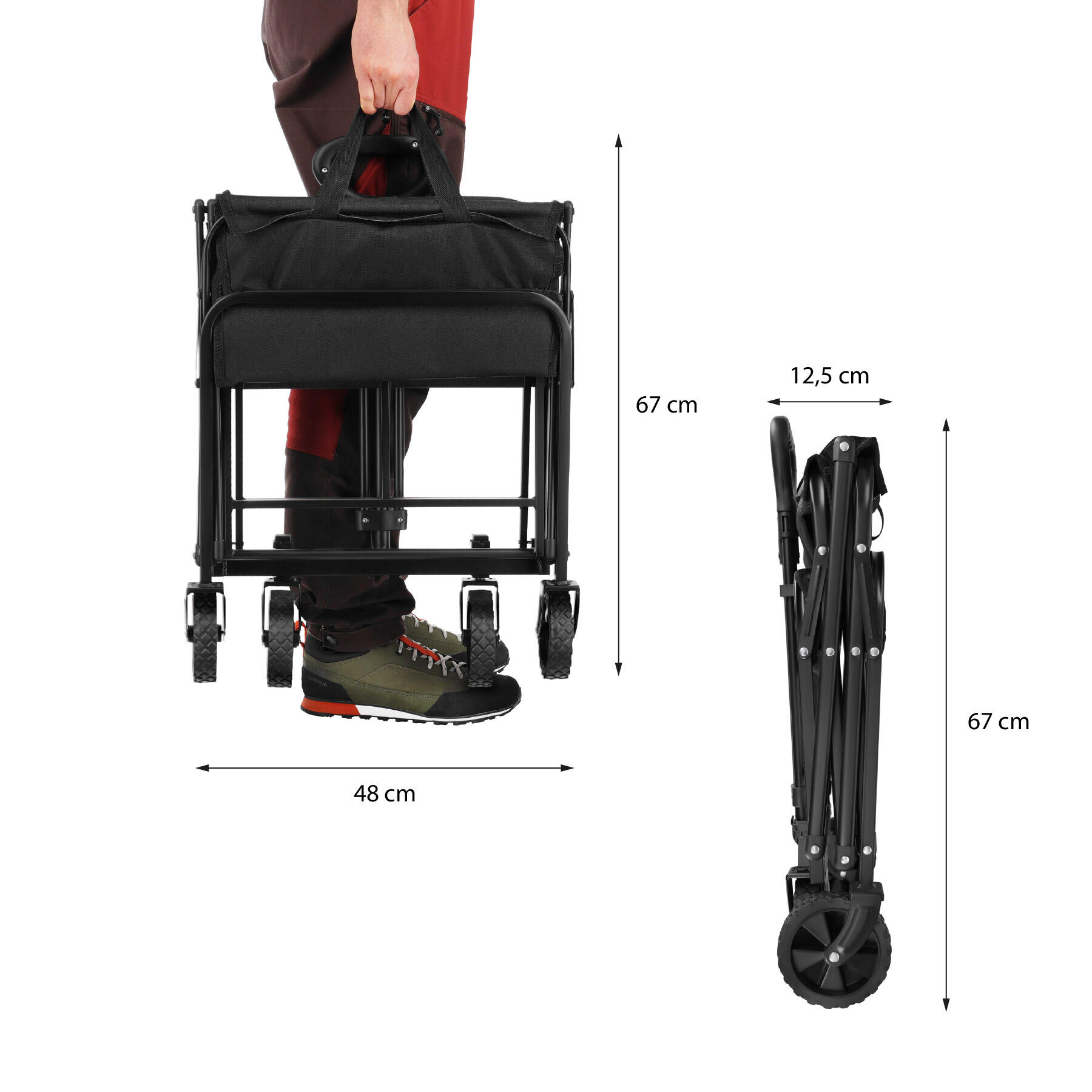 Opvouwbare toeristische trolley 70L Nils Camp NC4306 4/7