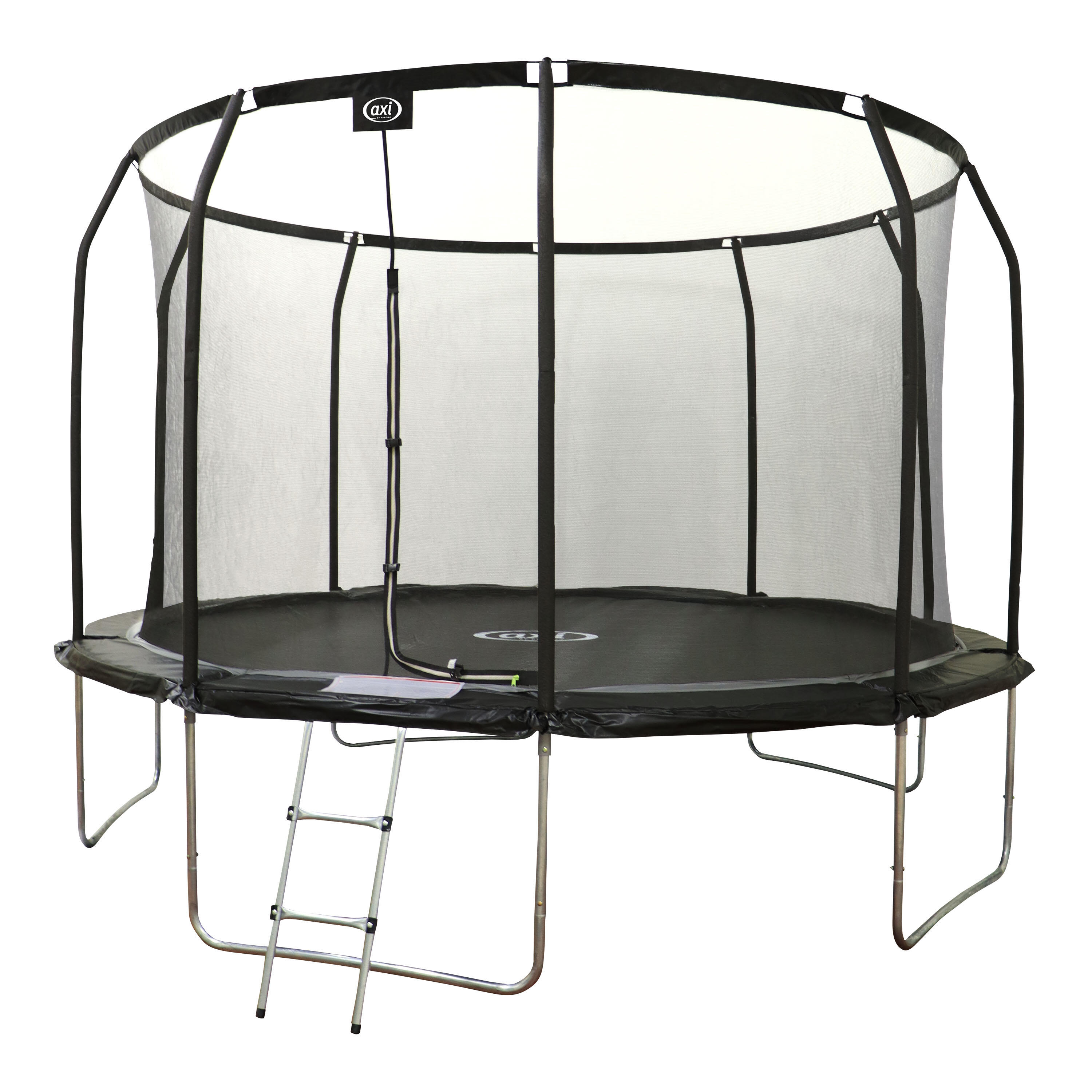 Trampoline Ø 366 cm - Hors Sol - AXI Houston - Echelle, Filet - Noir 2/7