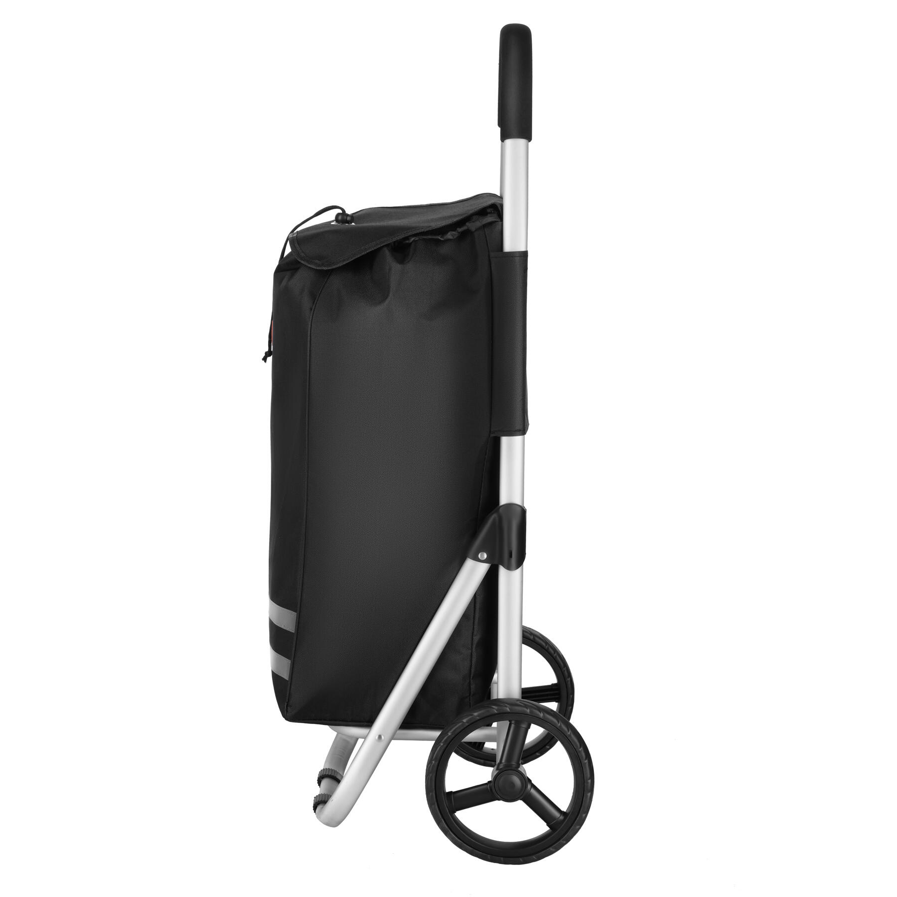 Kono Opvouwbare boodschappentrolley, lichtgewicht en waterdicht, 2-in-1 winkelwagentje met 6 grote geruisloze wielen, afneembare trap klimwagen voor boodschappen (Marine