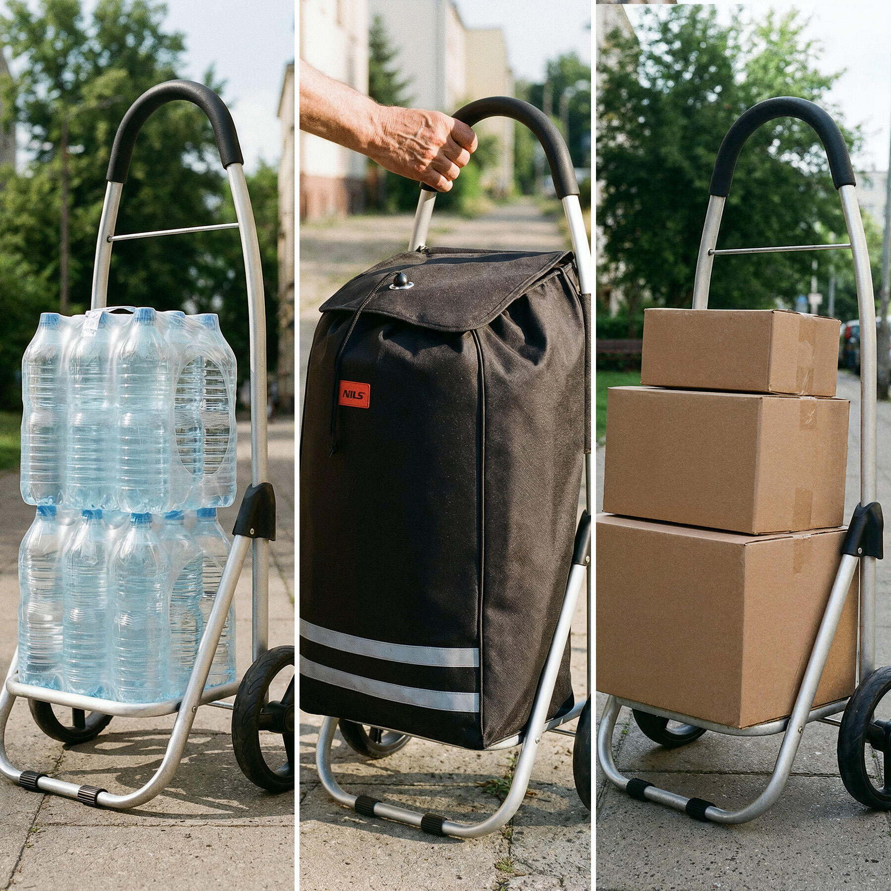 Chariot de courses pliable à roulettes 45 L NC4304 Nils 5/7