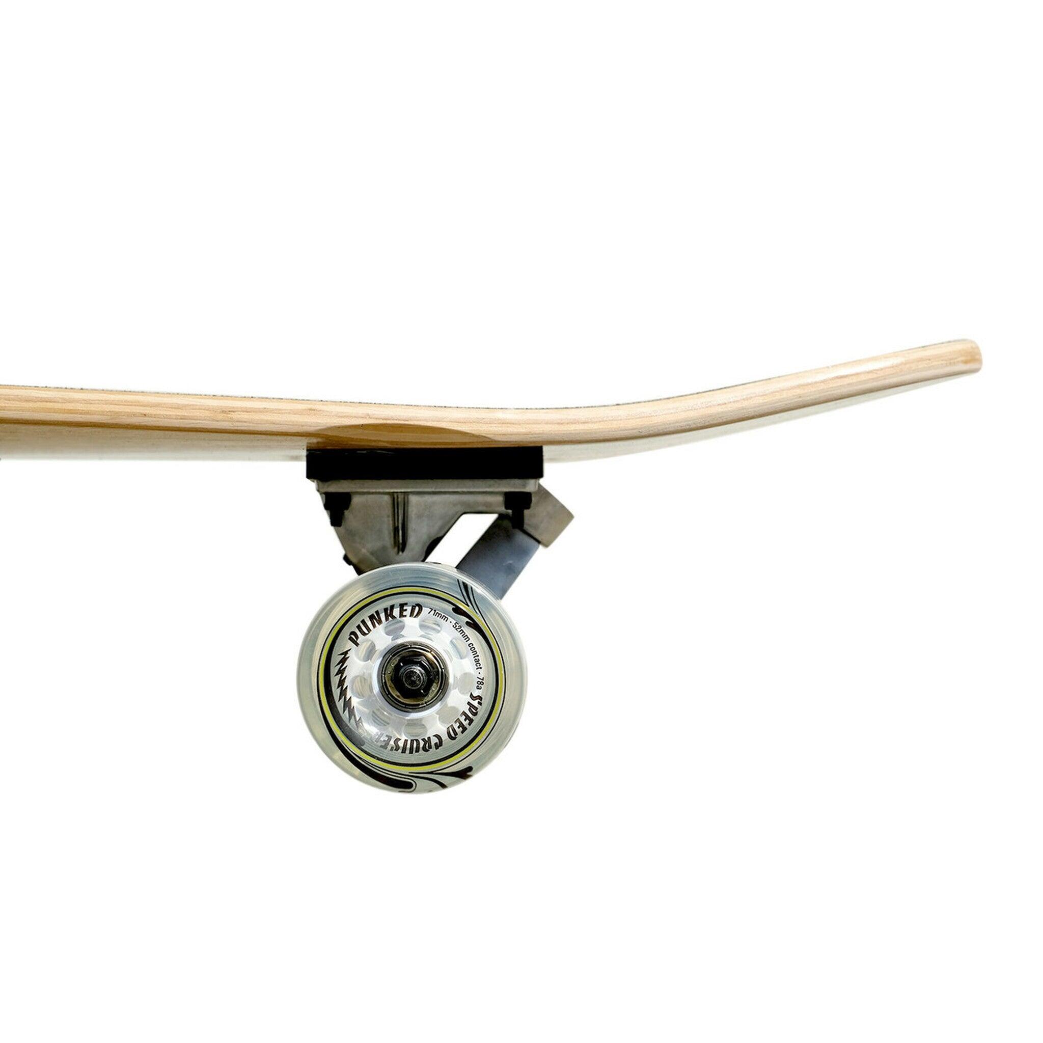 YOCAHER - Skate Longboard Kicktail Completa - Checker White 4/4